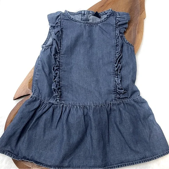white christmas dresses Nelle Embroidered Denim Dress – Bonnie Jean main image 0
